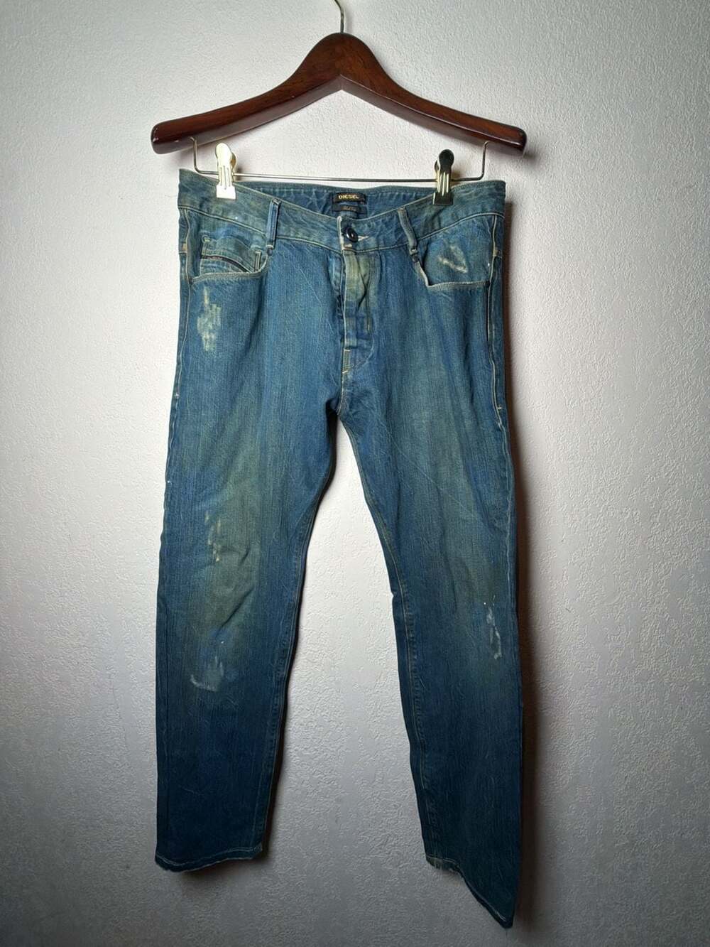 Vintage Diesel Black Gold Jeans 29 Made In Italy Distressed Button Fly